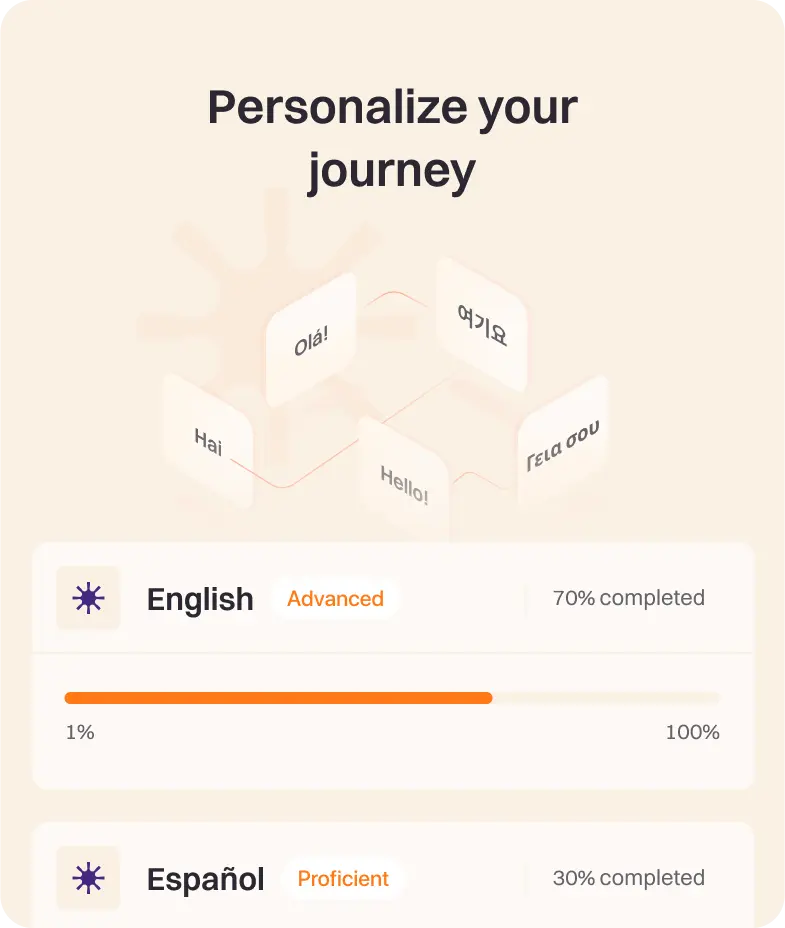 A screen image of an application learning platform