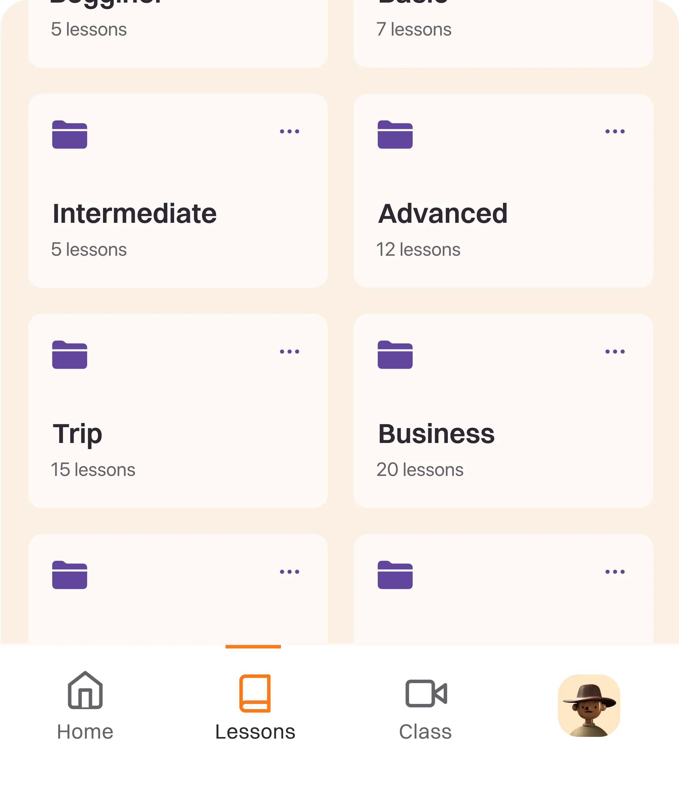 A screen image of an application learning platform